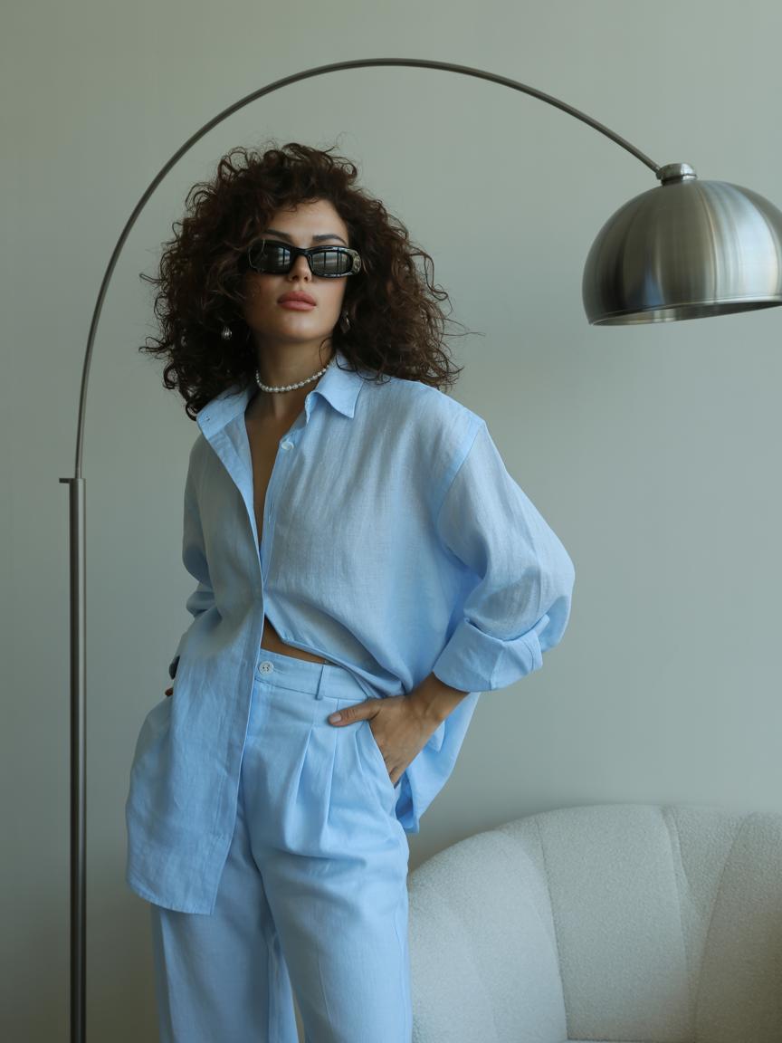 High raise linen pants